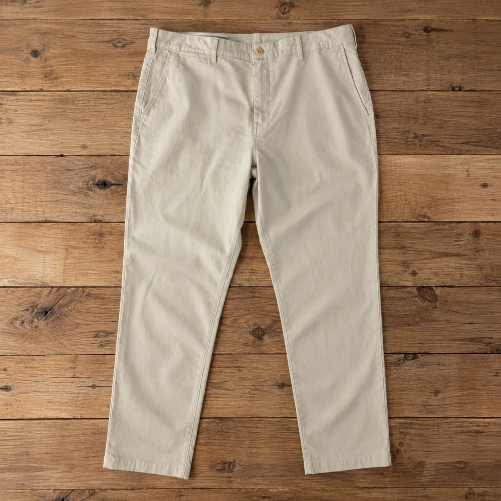 Flint and Tinder 365 Chino Pant Mens 40x32 Stone Athletic Tapered Stretch Cotton